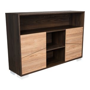 Arrimo 2 Puertas Y 1 Repisa Fm-006o - Café Oscuro Y Café Blanco