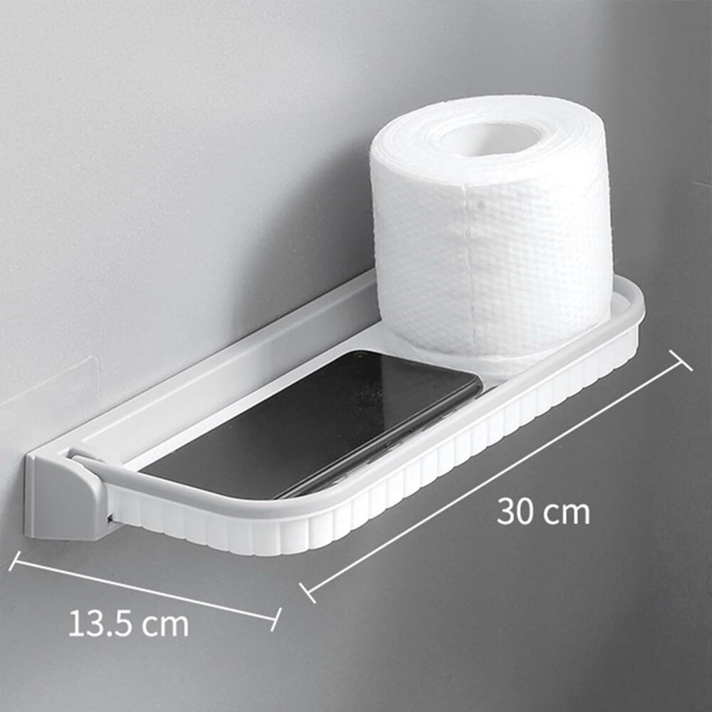 Repisa Estante De Ba&ntilde;o Plegable De Pared Cocina Toallero image number 4.0