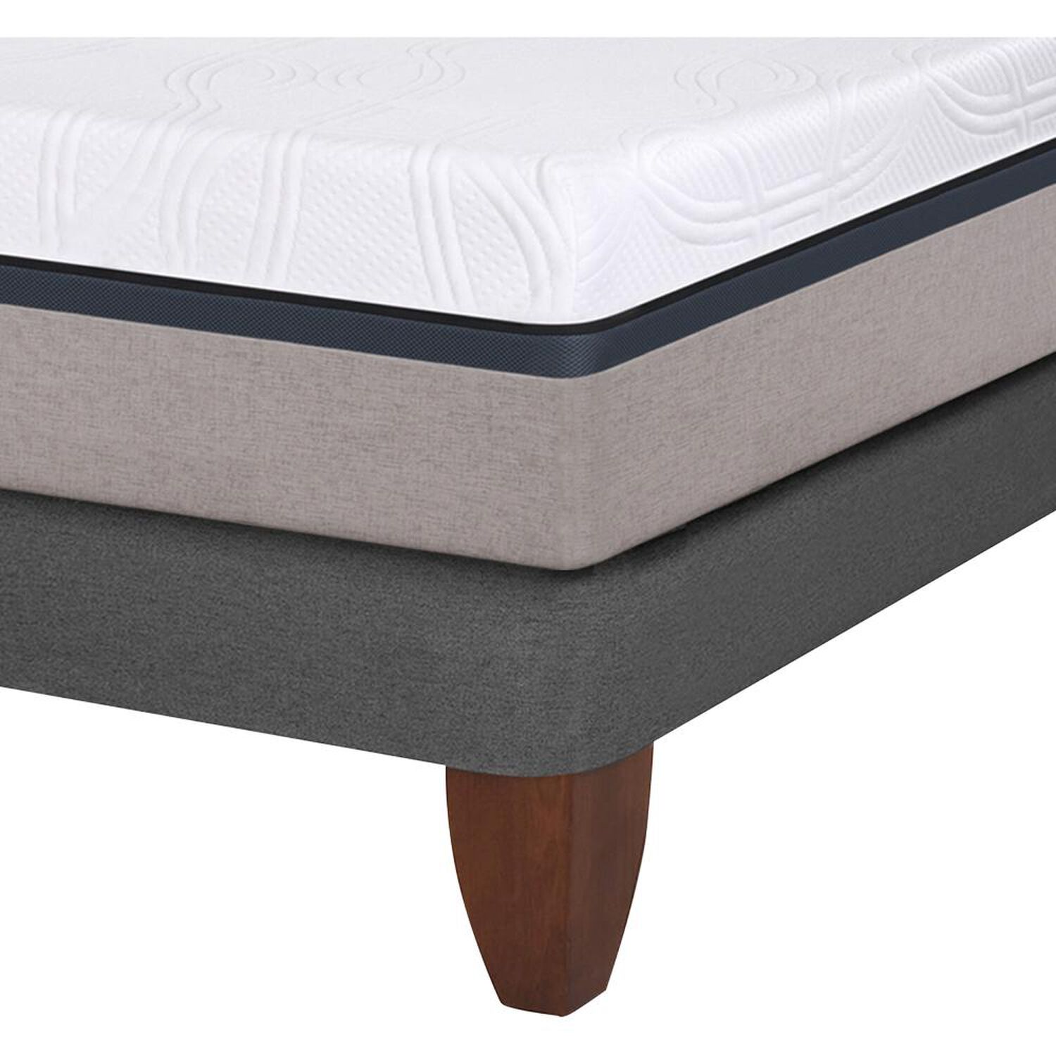 Cama Europea Cic Balance / 2 Plazas / Base Dividida + Set De Maderas image number 3.0