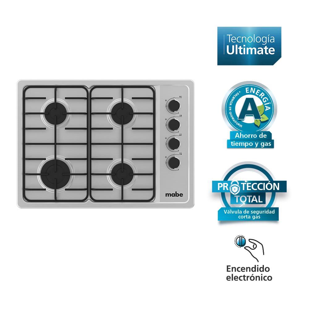 Kit Cocina Mabe Campana CM6045XV0 / Encimera CMG6044SD-1CL  / 4 Quemadores image number 3.0