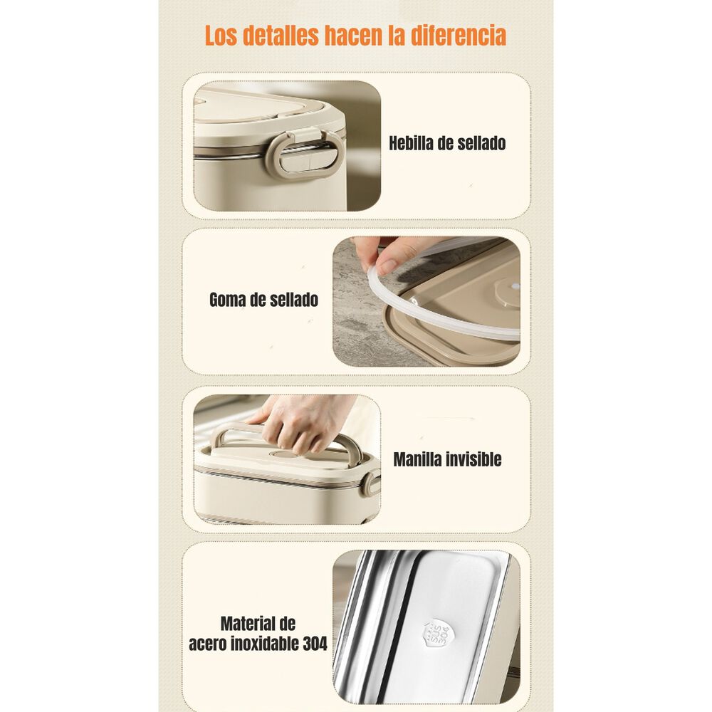 Lonchera Fiambrera Calentadora M&aacute;s Bolso T&eacute;rmico Lubabycas image number 6.0