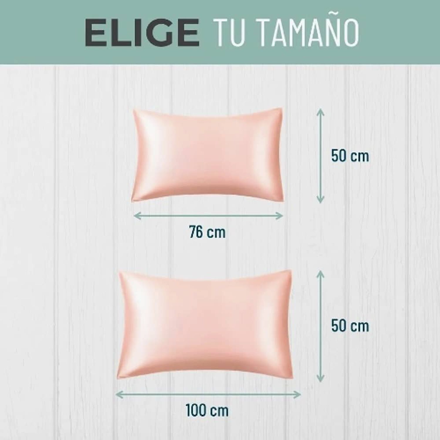 Funda Almohada Satin 100x50 Cm Coral image number 3.0