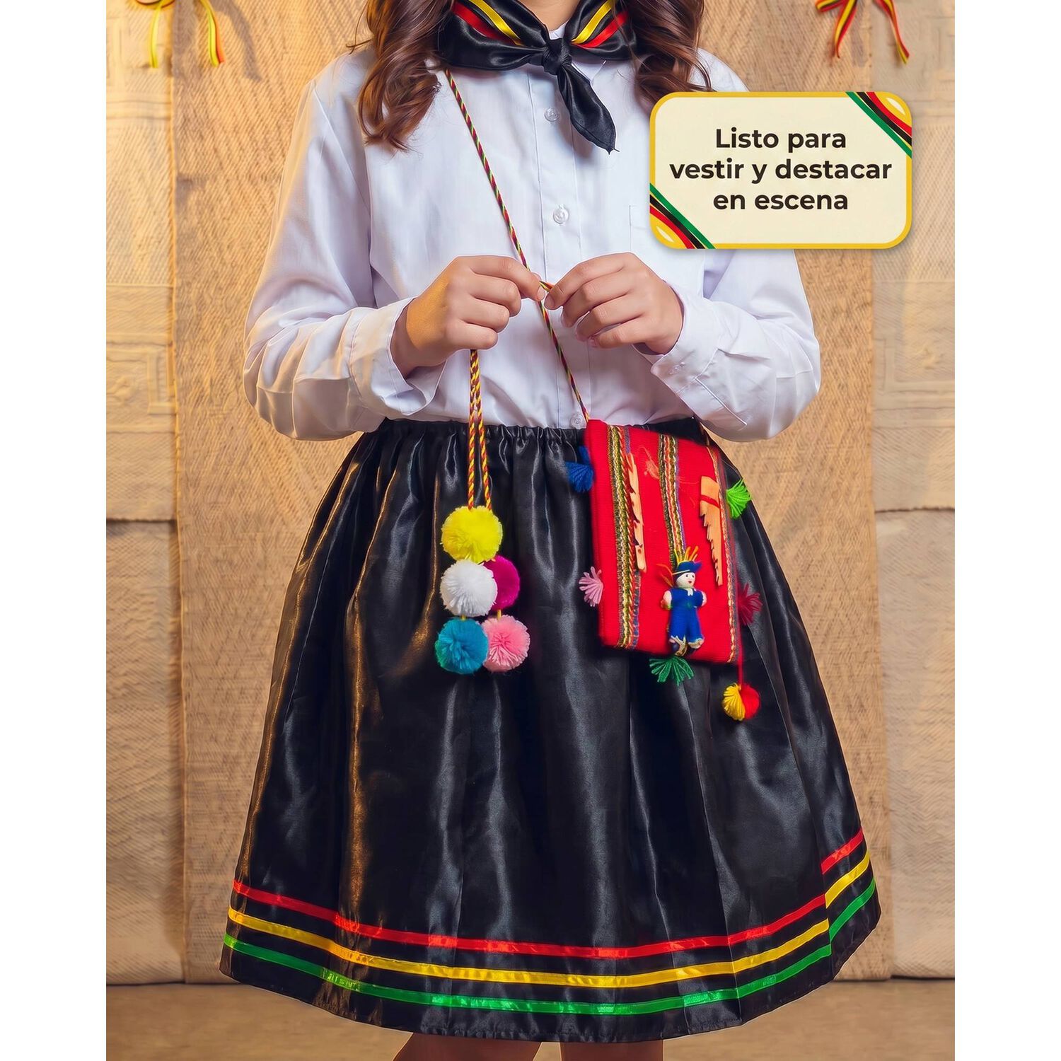 Traje Trote Nortino Completo Para Ni&ntilde;a Y Ni&ntilde;o Carnavalito image number 16.0