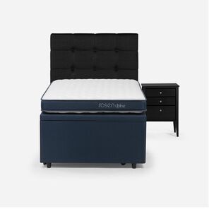 Boxet Rosen Upline / 1.5 Plazas / Base Normal + Set De Maderas Issey Grafito