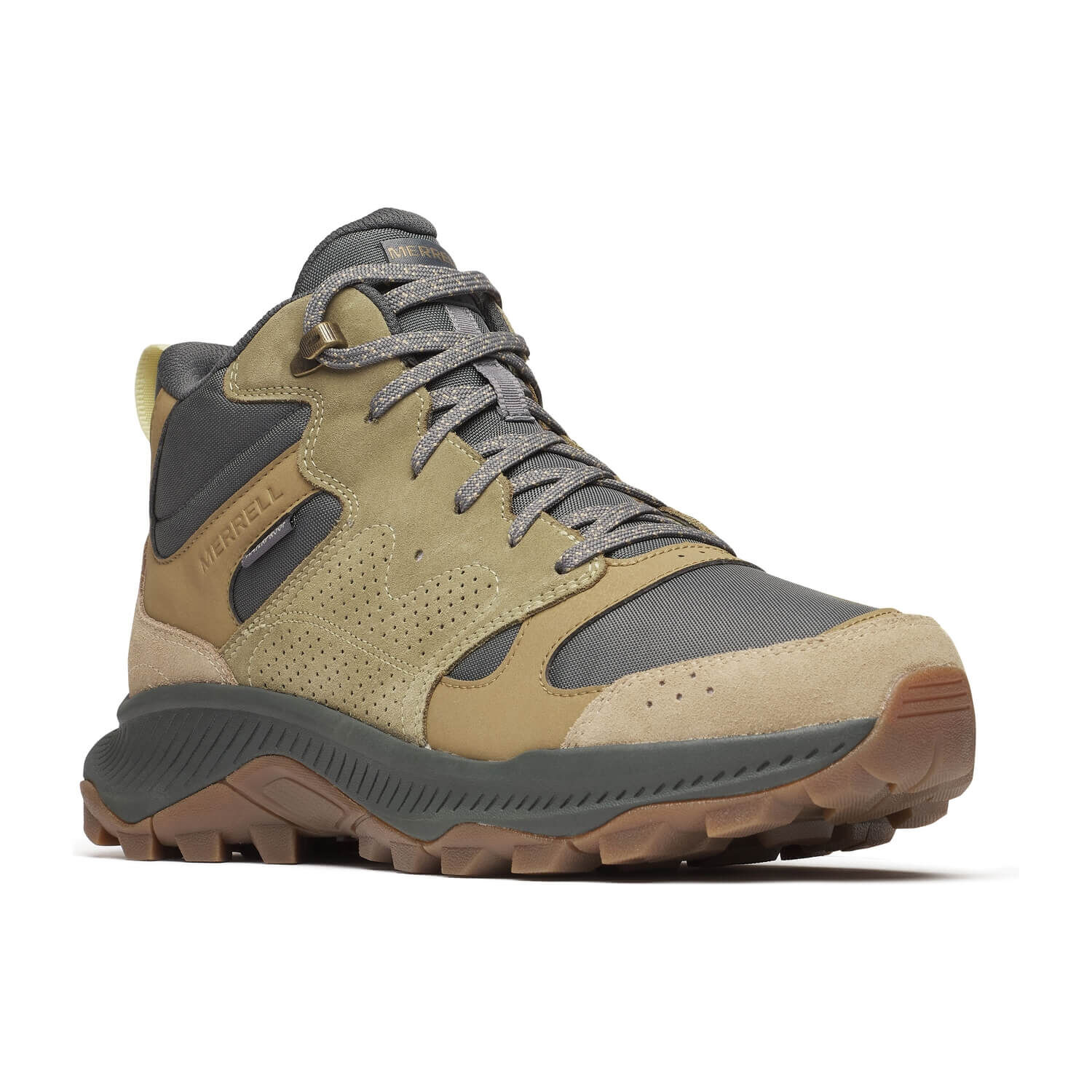 Bot&iacute;n Merrell Tempo Sol Mid Impermeable Verde Hombre image number 1.0