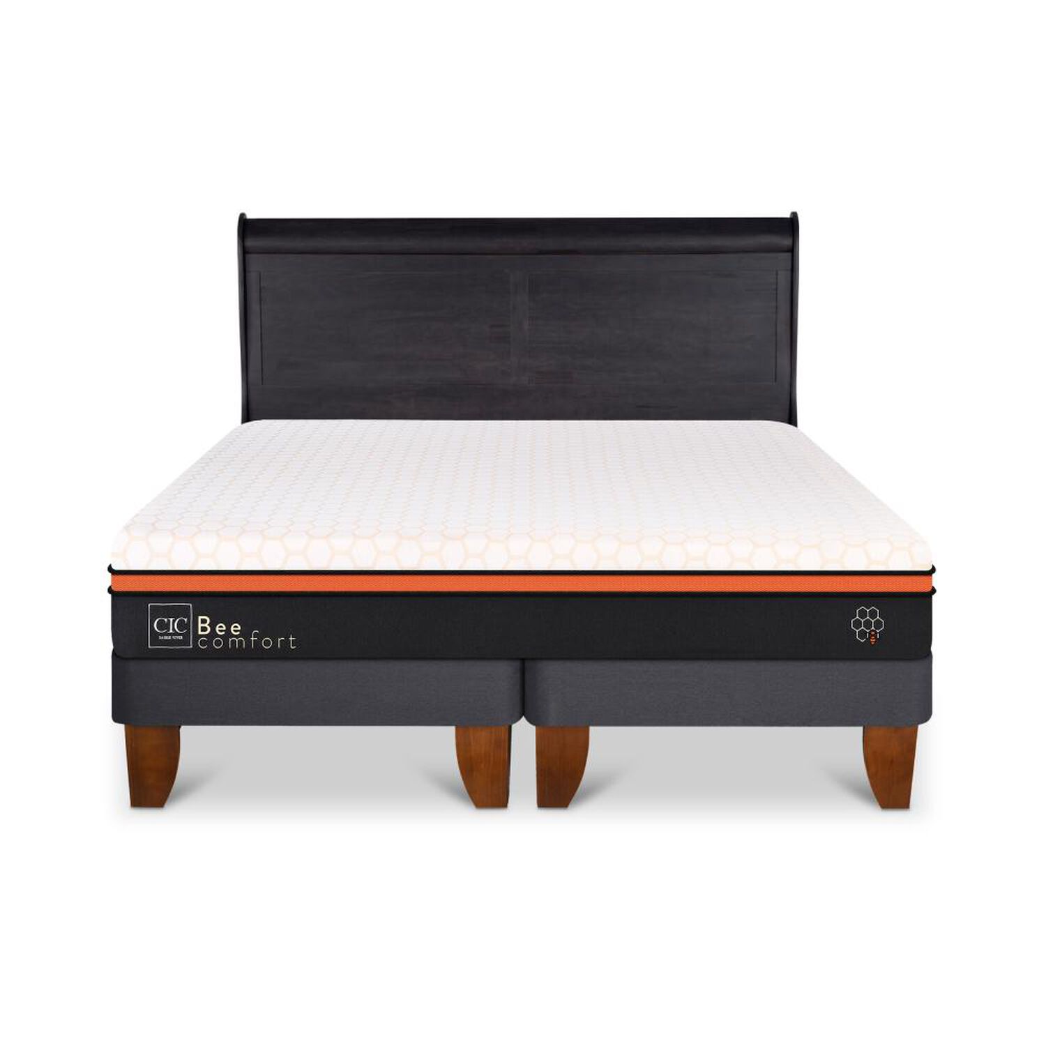 Cama Europea Cic Beecomfort / 2 Plazas / Base Dividida + Respaldo image number 0.0