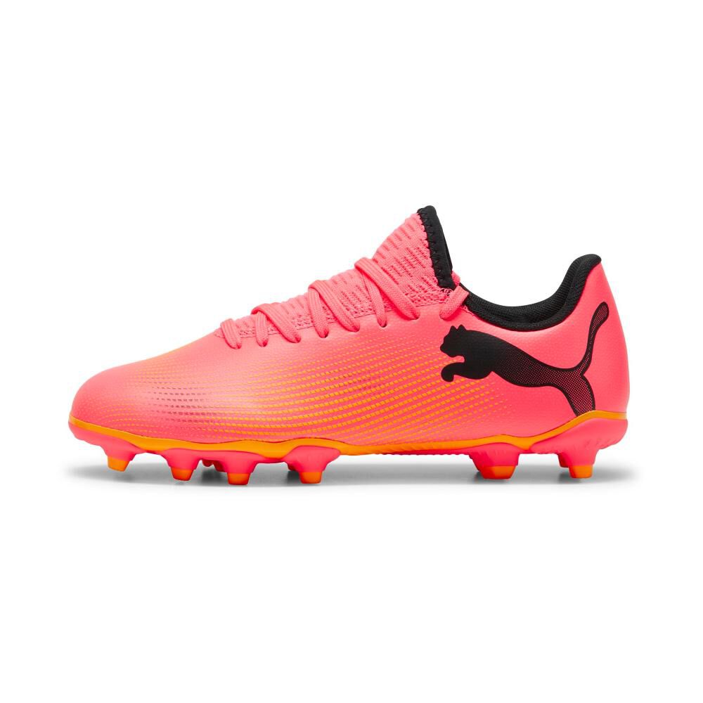 Zapato De Fútbol Unisex Puma Future 7 Play Fg/ag Jr Rosado image number 1.0
