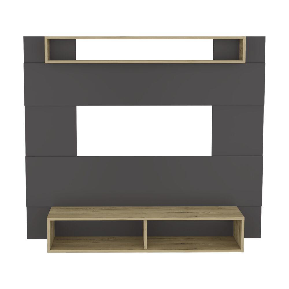 Panel Tv 65" Fm 120x140x31,5 Cm Café Claro Y Gris image number 3.0
