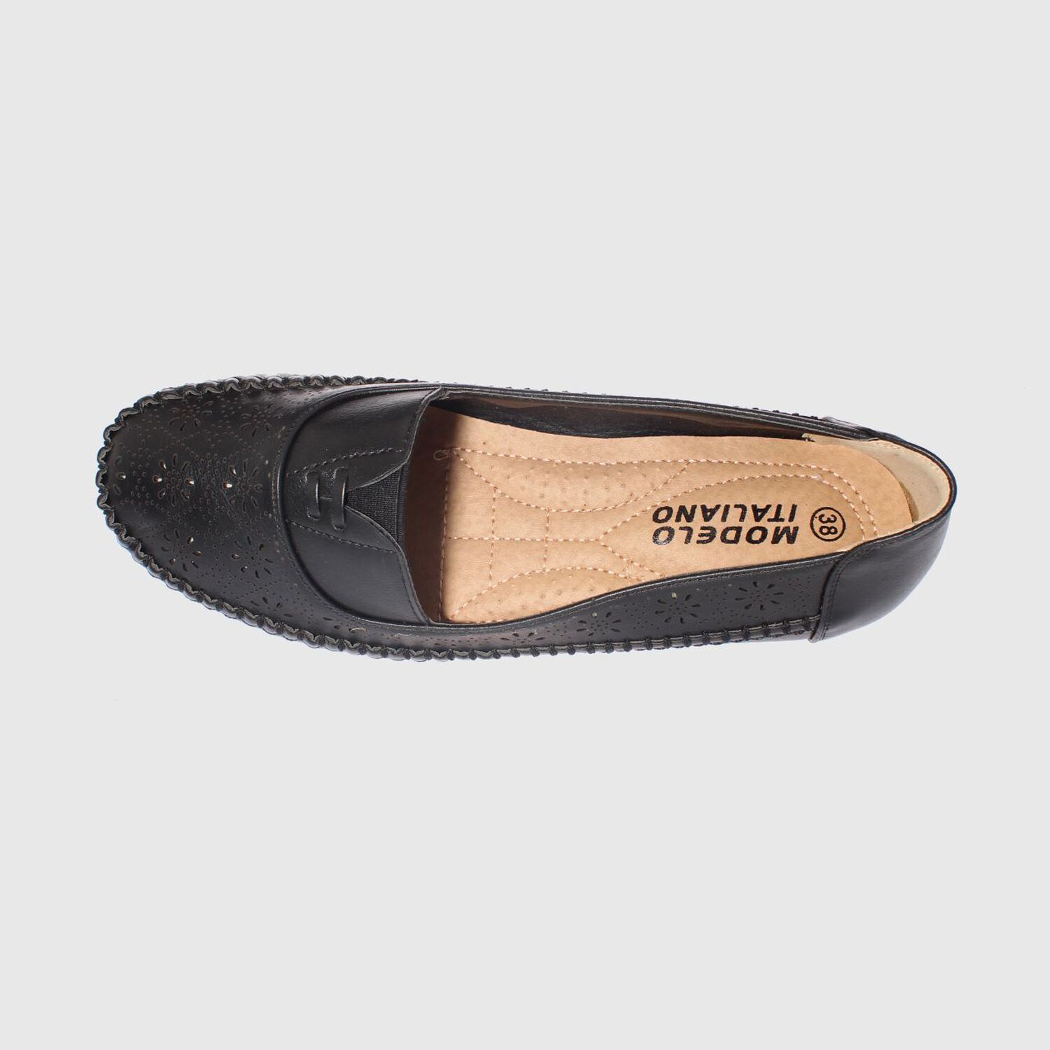 Mocas&iacute;n Negro Modelo Italiano Art. 5ask64247black image number 5.0