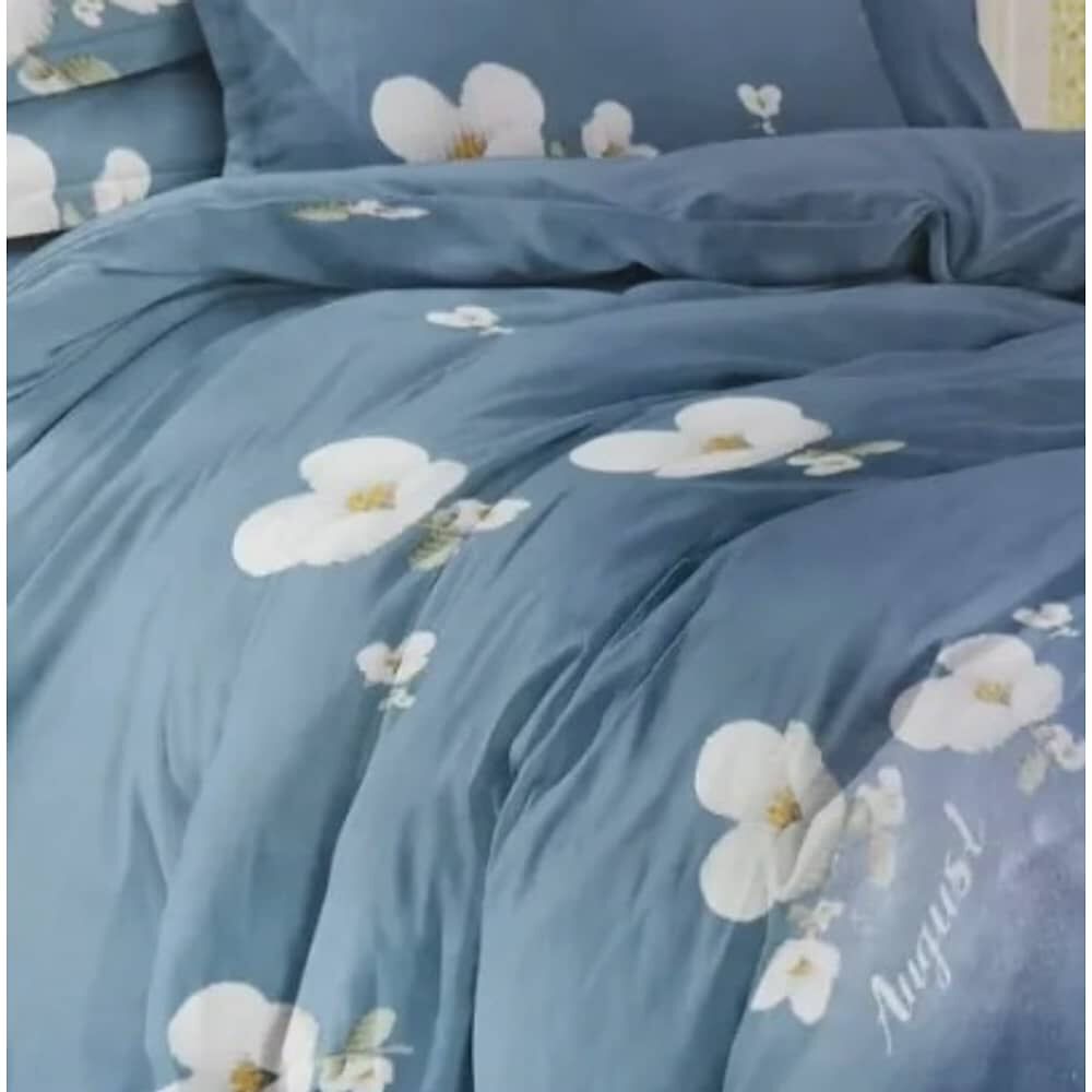 Juego De S&aacute;banas 2 Plazas Azul 4 Piezas image number 1.0