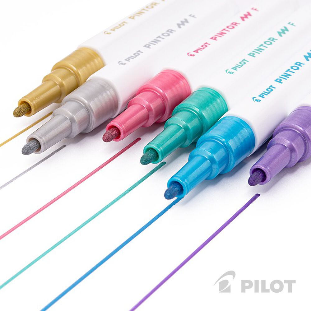 Set 6 Marcadores Pintor Punta Fina Metálicos image number 1.0