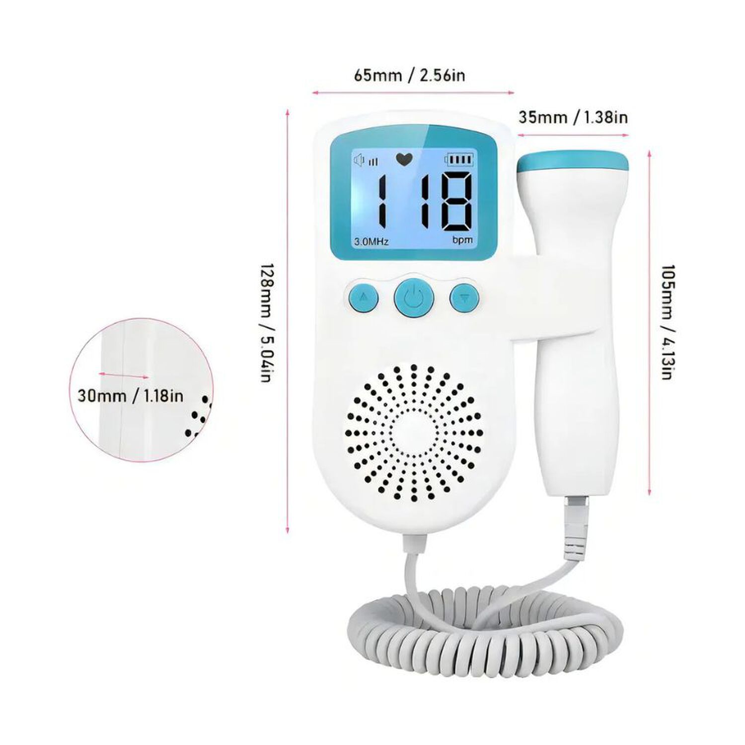Doppler Fetal Monitor Latidos Coraz&oacute;n Beb&eacute; image number 4.0