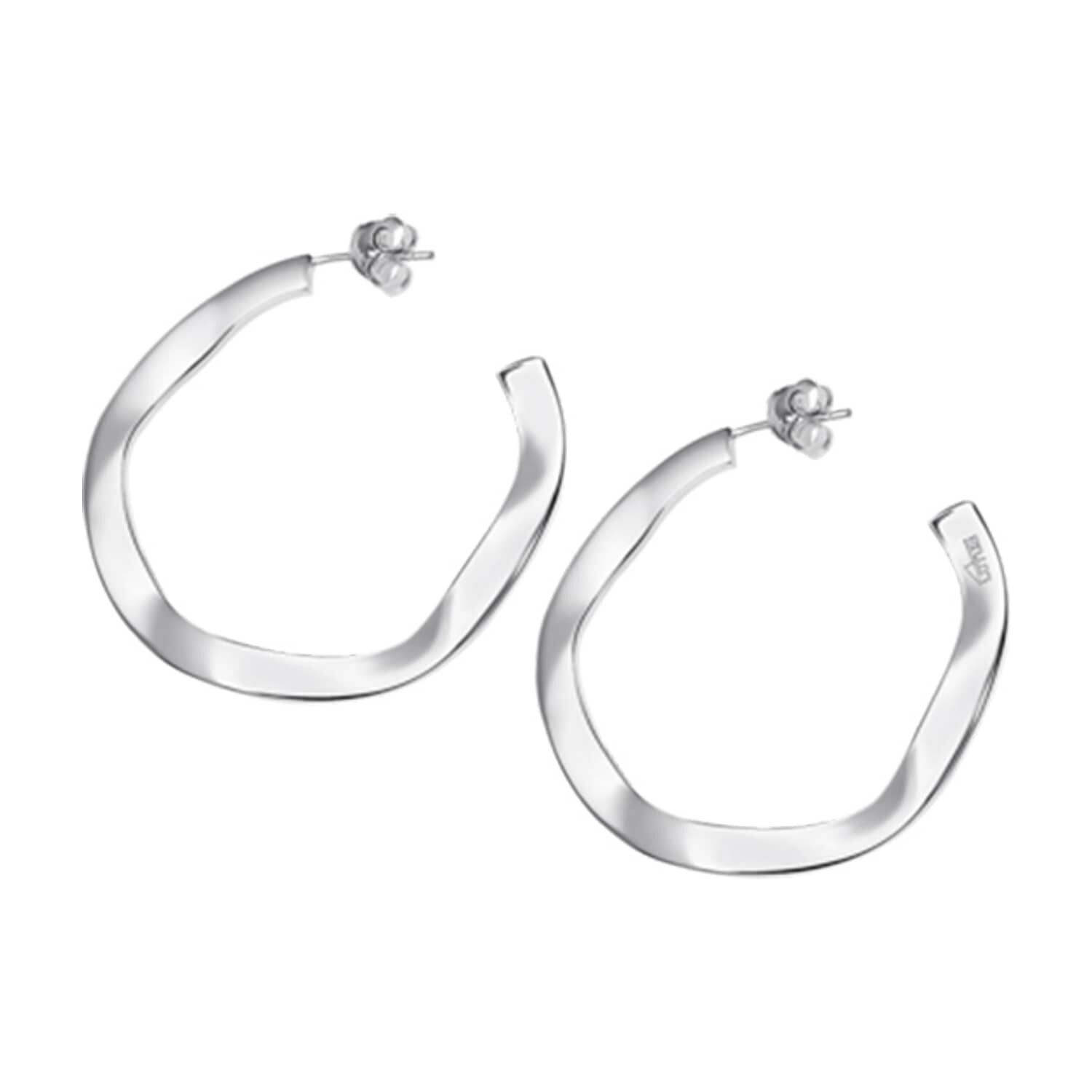 Aros Lp3187-4/2 Lotus Silver Mujer Hoops image number 0.0
