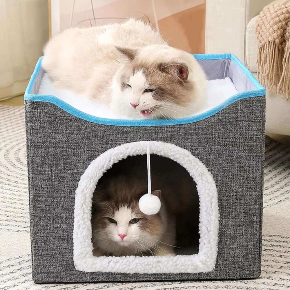 Cama Y Casa Para Gatos Con Rascador image number 4.0