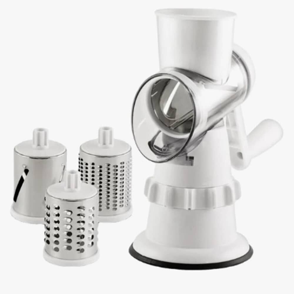 Rallador Manual Multifuncional 3 En 1 Color Blanco image number 0.0