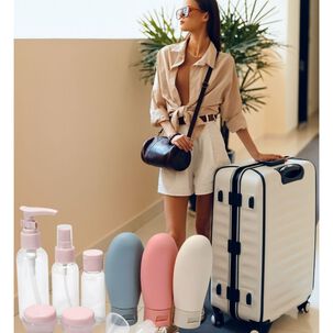 Set De 11 Piezas Envases Vac&iacute;os Viajeros Para Llevar Productos Personales