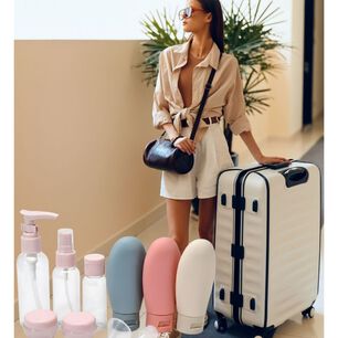 Set De 11 Piezas Envases Vac&iacute;os Viajeros Para Llevar Productos Personales