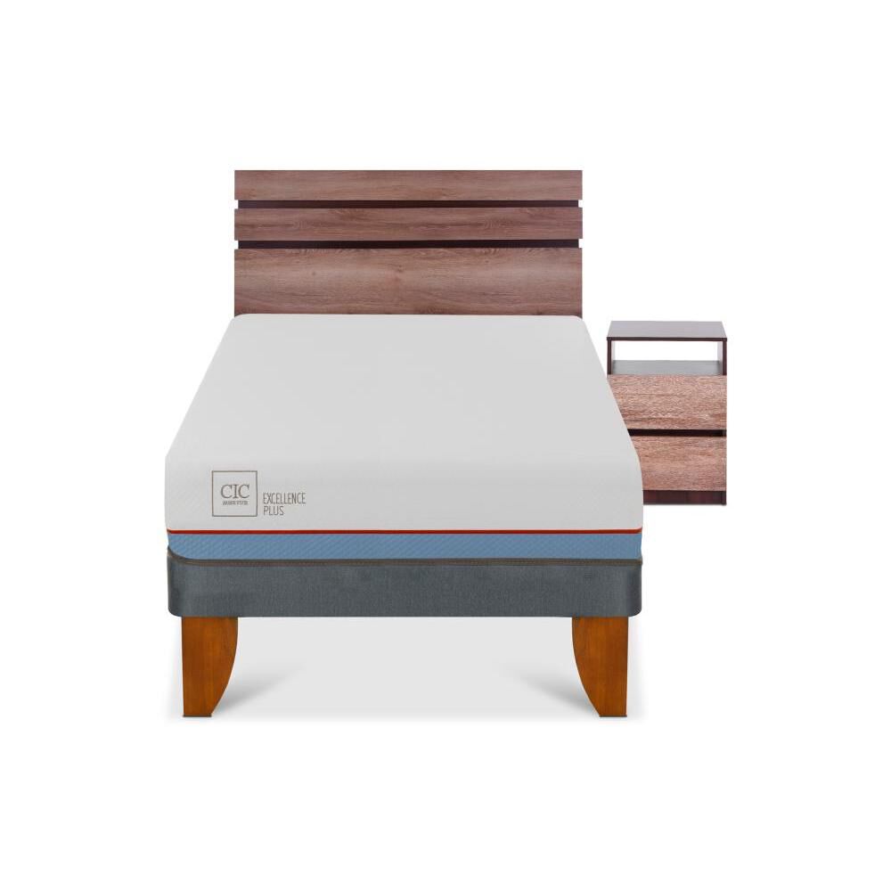 Cama Europea Cic Excellence Plus / 1.5 Plazas / Base Normal + Set De Maderas image number 0.0