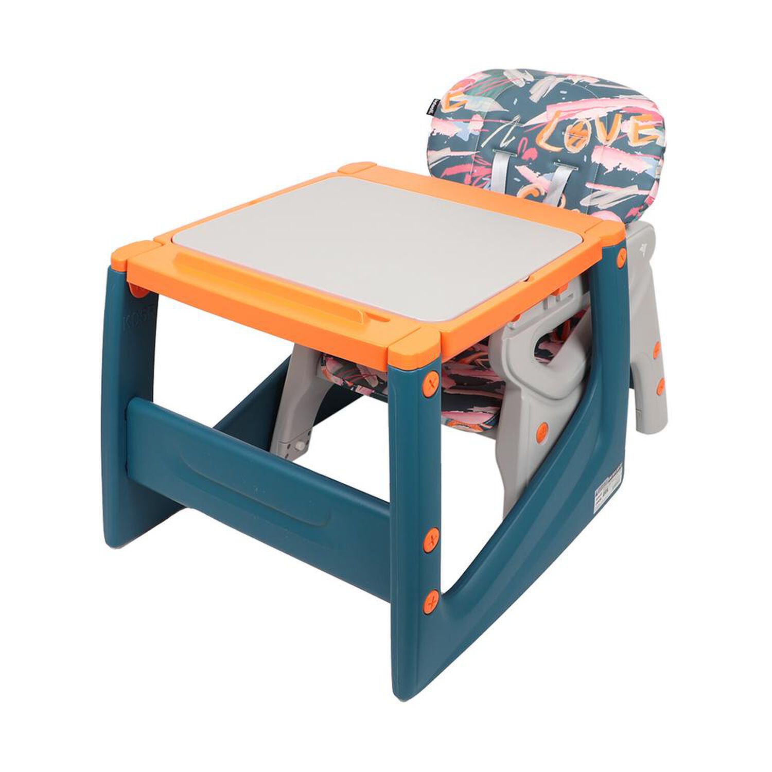 Silla Comer Alta Sit-up Plus Naranja/azul Infanti image number 4.0