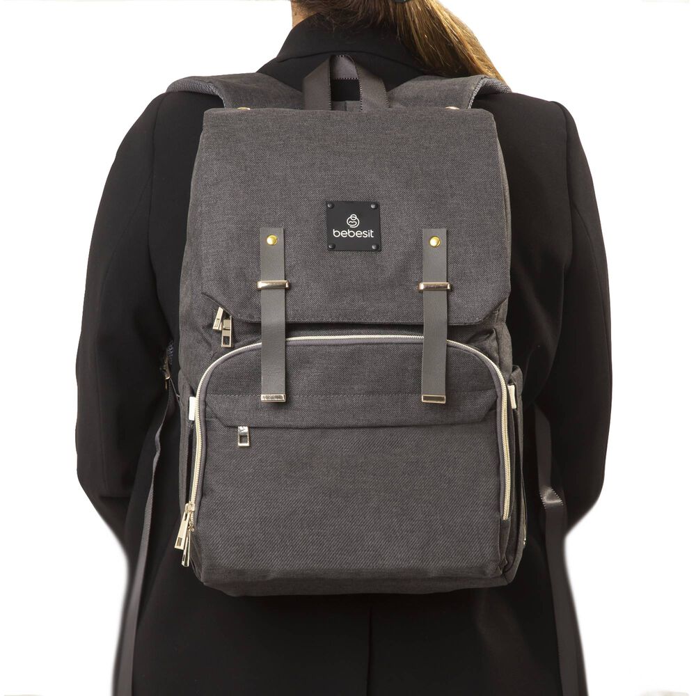 Mochila Maternal Mudador Bebesit Melange - Negro image number 3.0