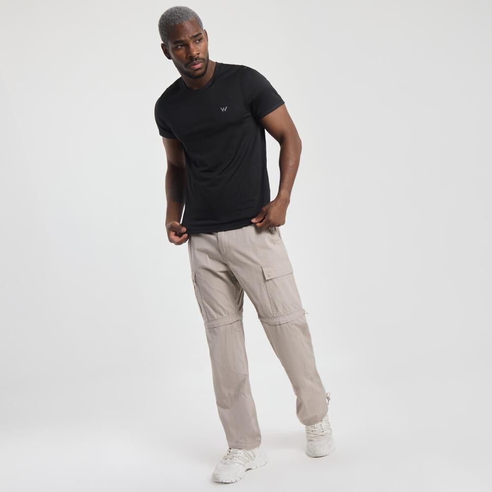 Polera Deportiva Lisa Slim Manga Corta Cuello Redondo Hombre Wetland image number 1.0