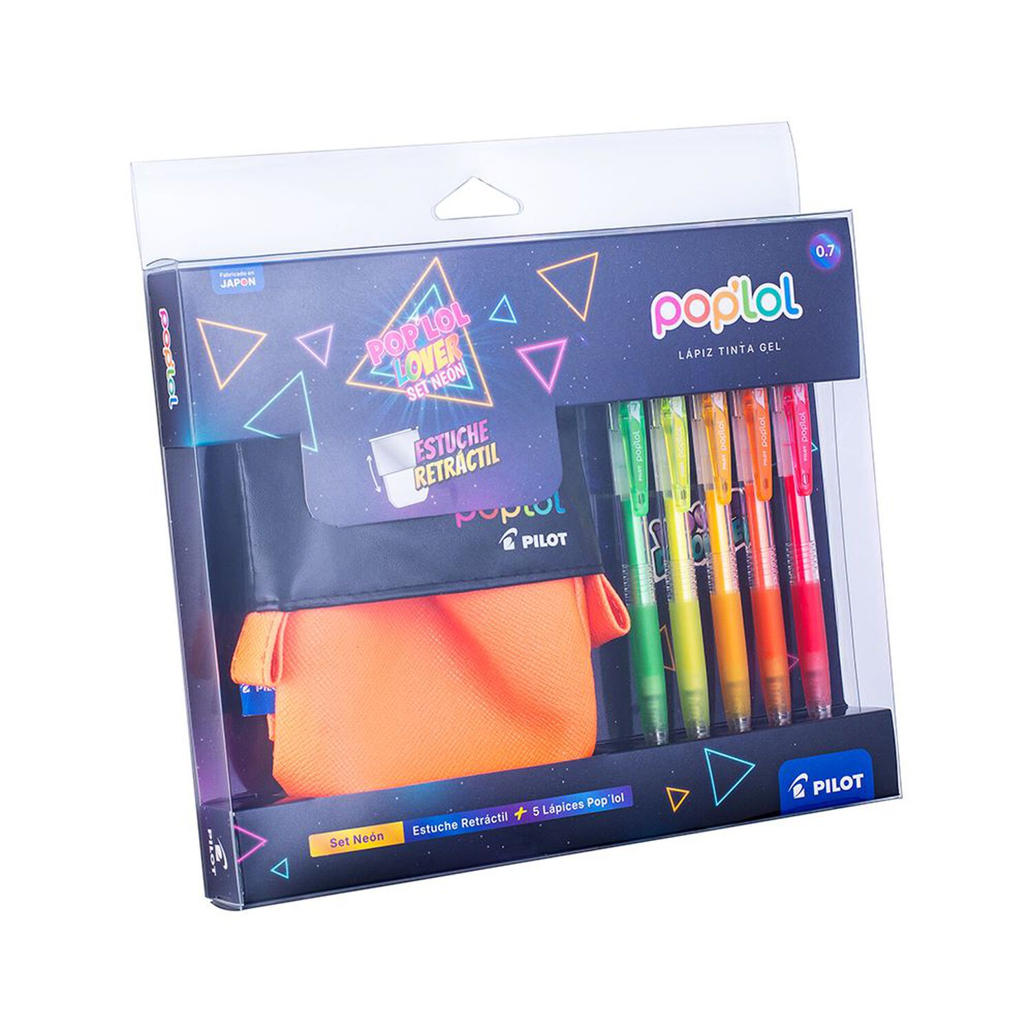 Set L&aacute;piz Gel Poplol 0.7 5u C/estuche Naranja Pilot image number 0.0
