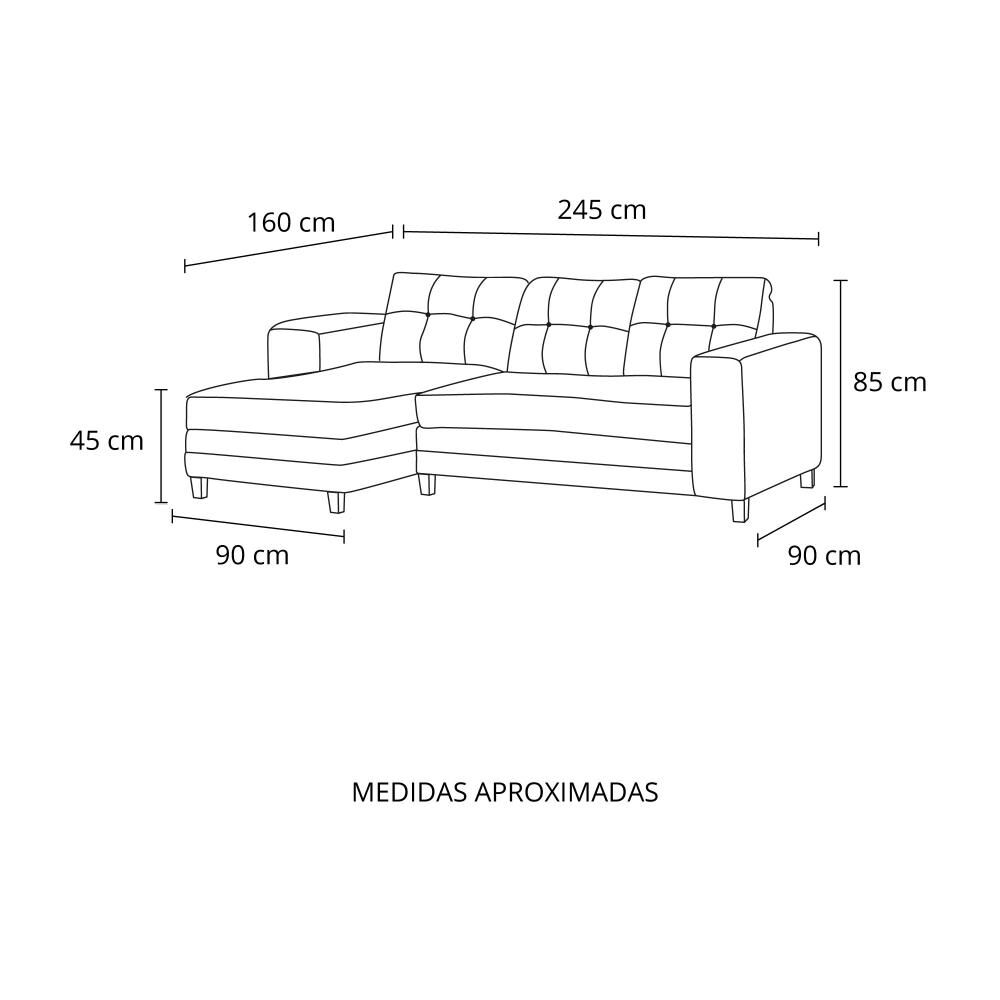 Sof&aacute; Seccional Living Factory Roma Izquierdo / 4 Cuerpos image number 5.0
