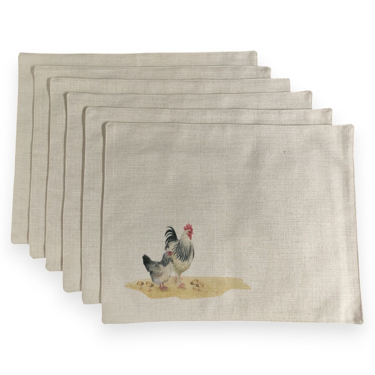 Set 6 Individuales De Lino 35x45 Repelente A Liquido-antimancha Md16 image number 1.0