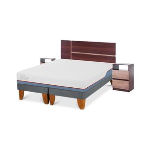 Cama Europea Cic Excellence Plus / 2 Plazas / Base Dividida + Set De Maderas
