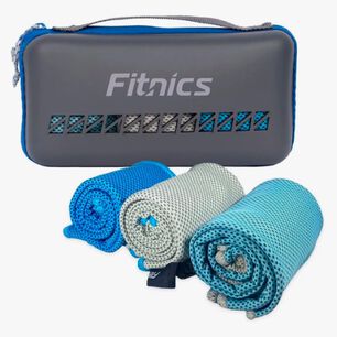 Toalla Microfibra Set De 3 Azul