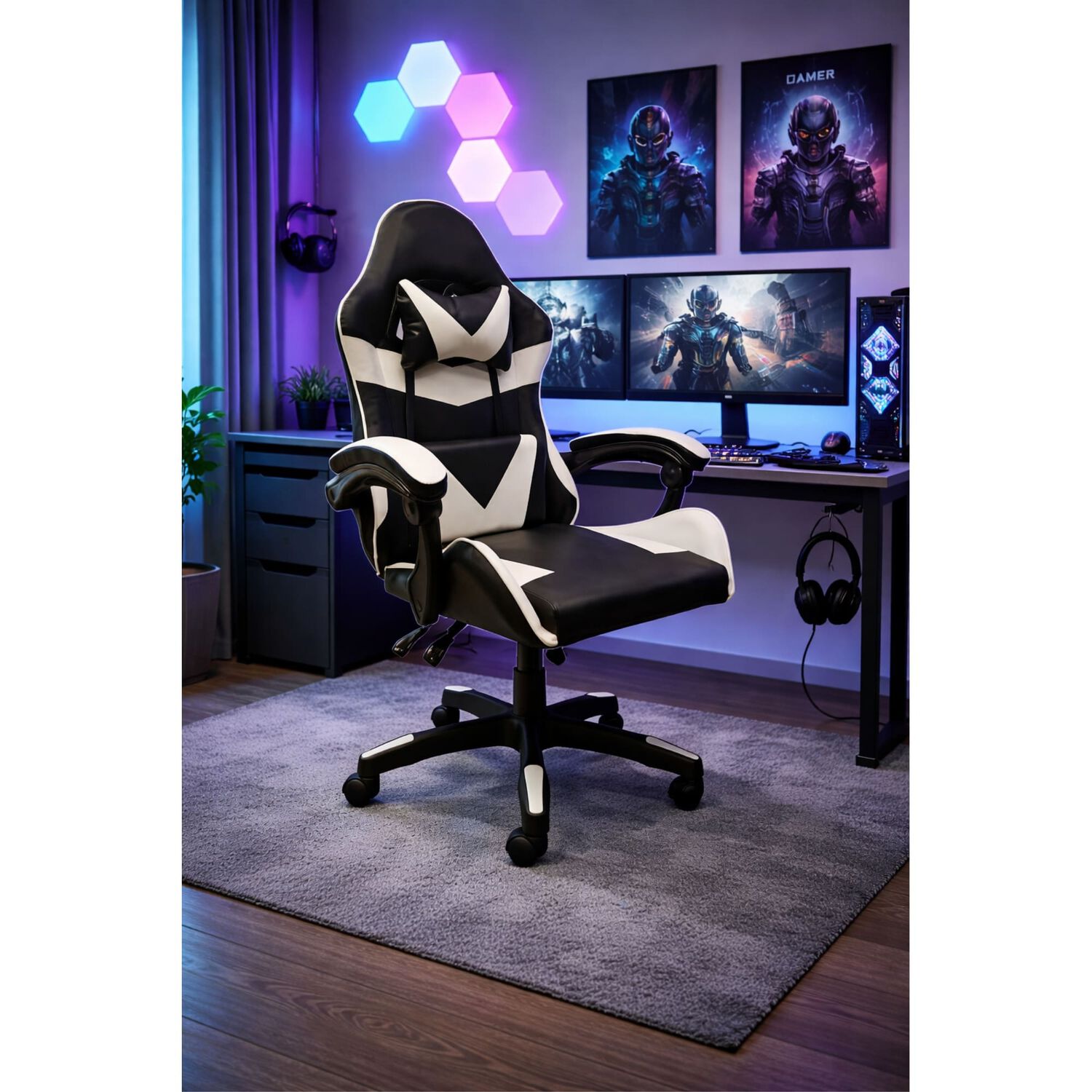 Silla Gamer Tokio Negra Y Roja - Ergon&oacute;mica Con Cojines Y Reclinable Para Un Confort &Oacute;ptimo image number 4.0