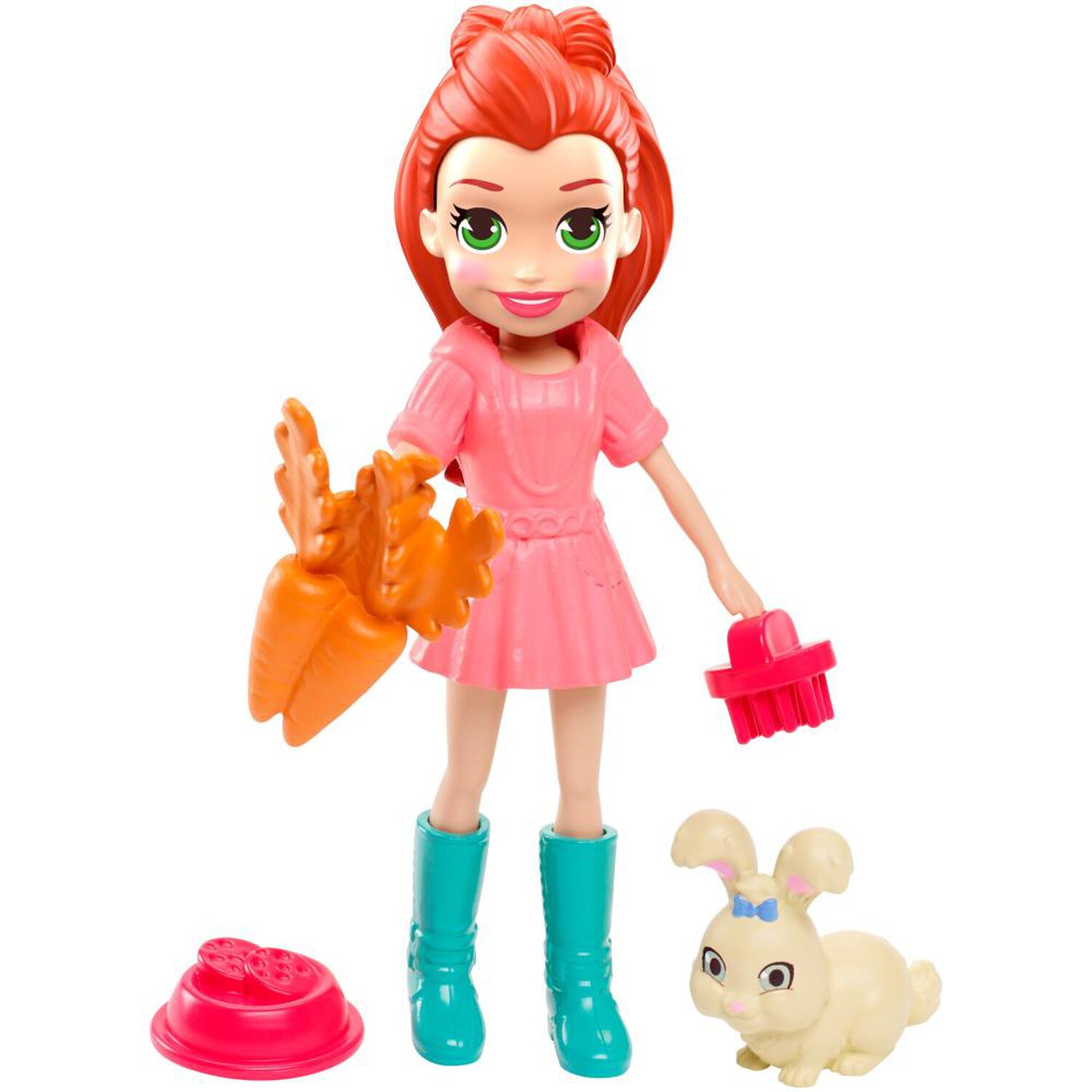 Mini Mu&ntilde;eca Polly Pocket Lila Y Su Conejo image number 0.0