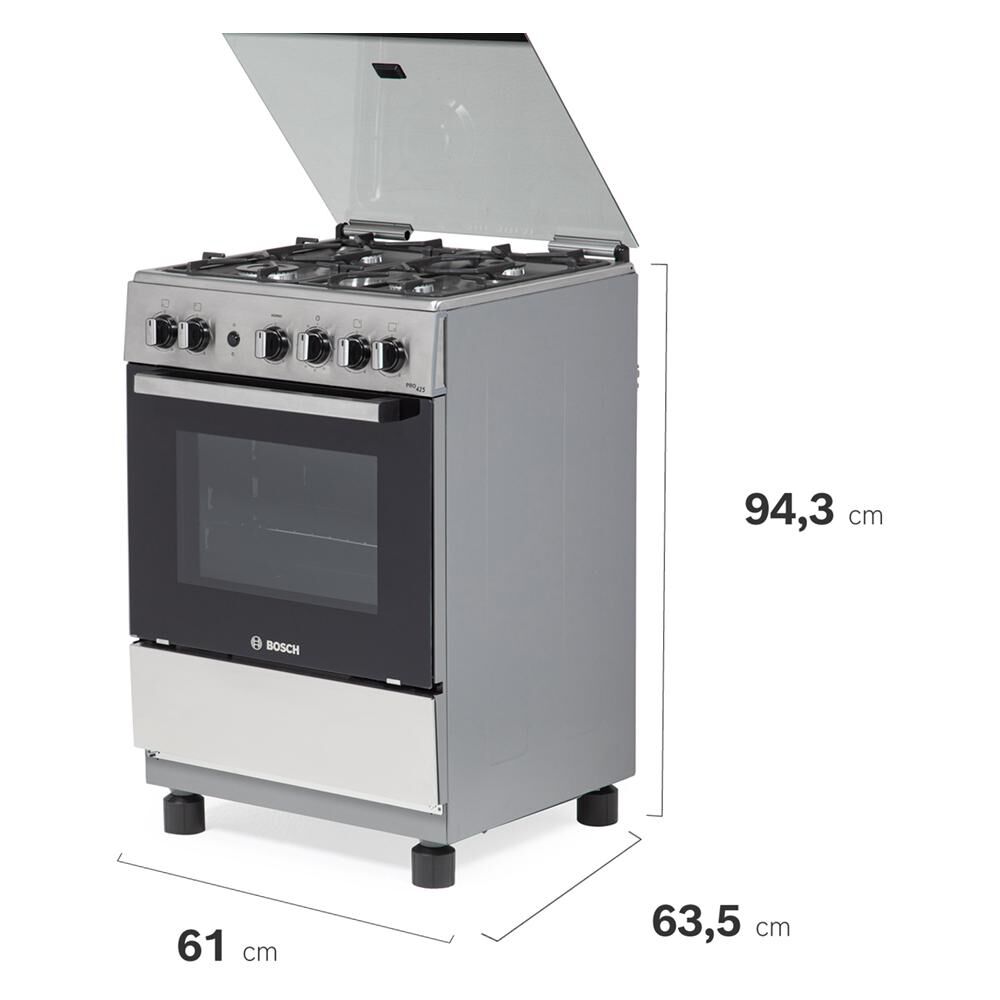 Cocina A Gas Bosch HSG15I22SE /4 Quemadores image number 3.0