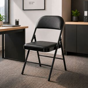 Silla Plegable Acolchada Negra Fold
