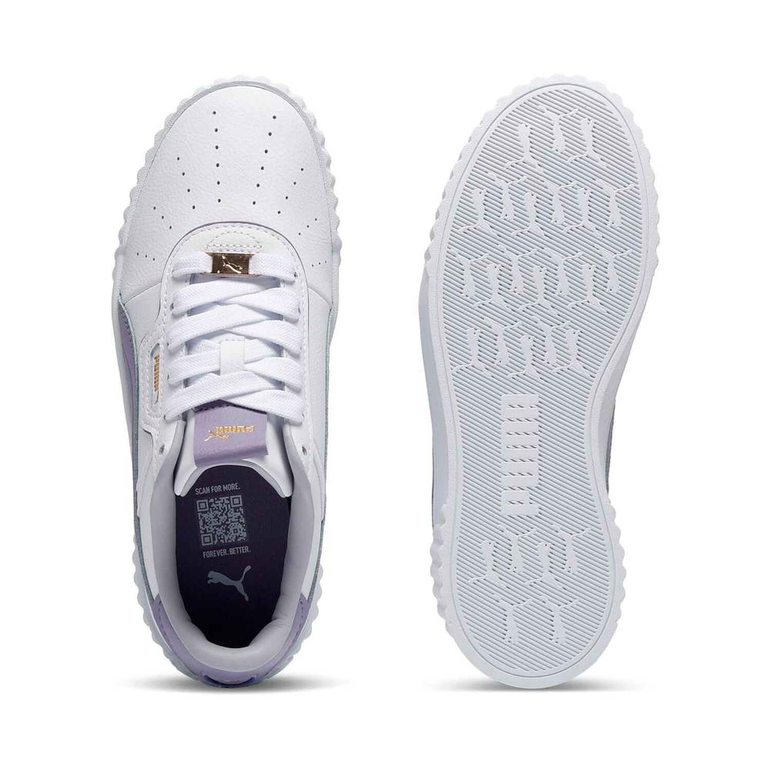 Zapatilla Urbana Mujer Puma Carina 3.0 Luxe White-lilac Luster image number 3.0