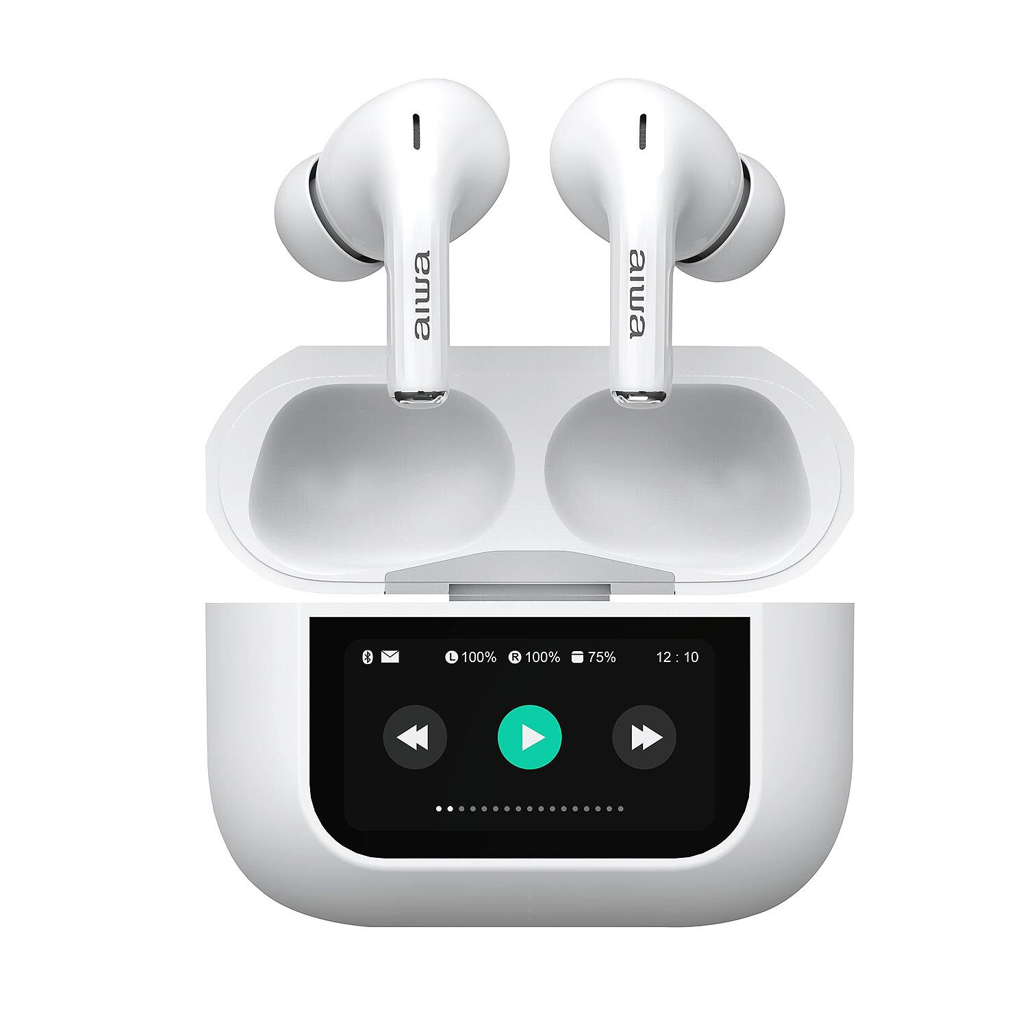 Aud&iacute;fonos Aiwa In Ear Pantalla T&aacute;ctil Bluetooth Aw-twsgprow image number 0.0