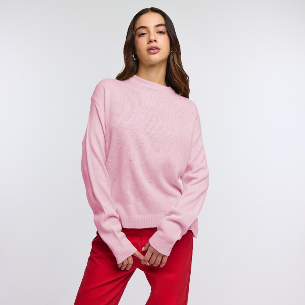 Sweater Brillos Manga Larga Cuello Redondo Mujer Freedom image number 0.0