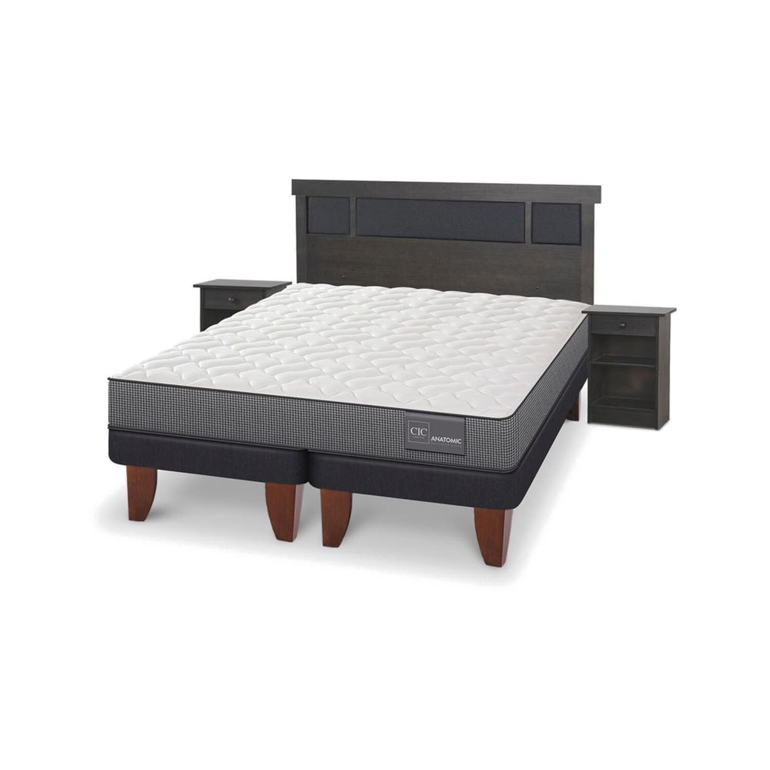 Cama Europea Cic Anatomic / King / Base Dividida + Set De Maderas image number 3.0