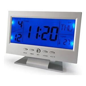 Reloj Despertador Digital Lcd Control Voz Ds-8082
