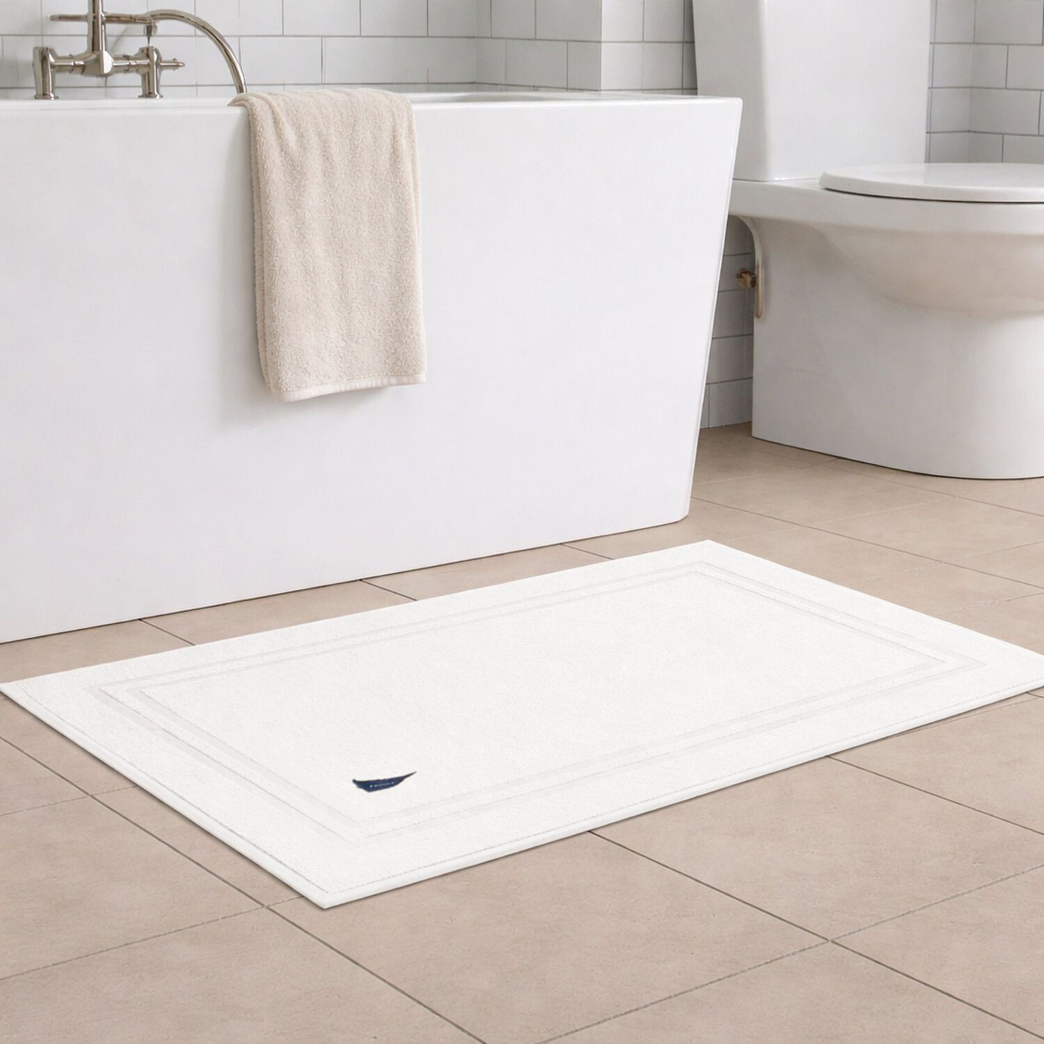 Set 4 Toallas Nautica Savoy Cara+mano+cuerpo+piso 100% Algod&oacute;n Alta Calidad Blanco image number 6.0