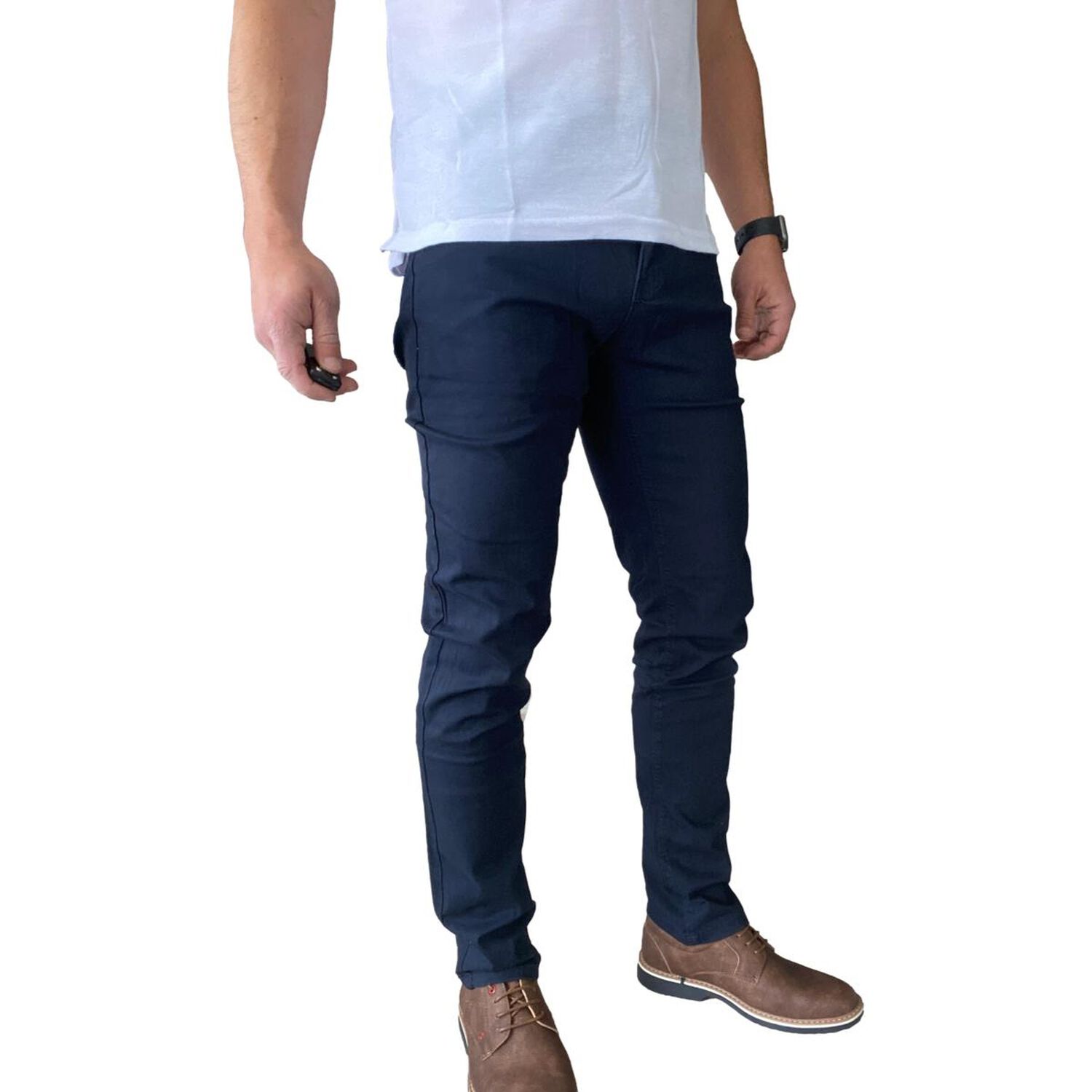 Pantal&oacute;n Tela Elasticado Slim Fit Colores image number 15.0