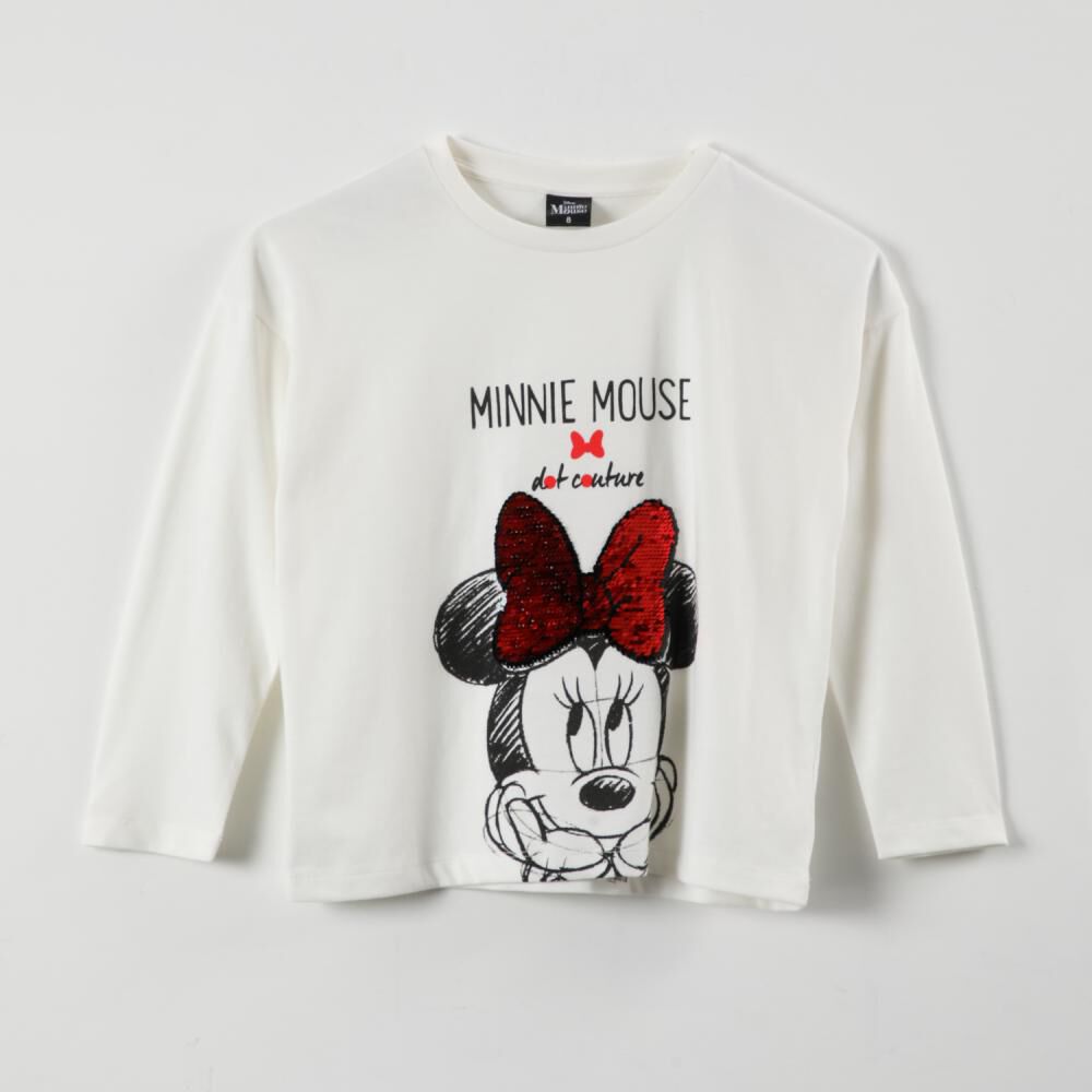 Polera Manga Larga Niña Cara Minnie image number 0.0