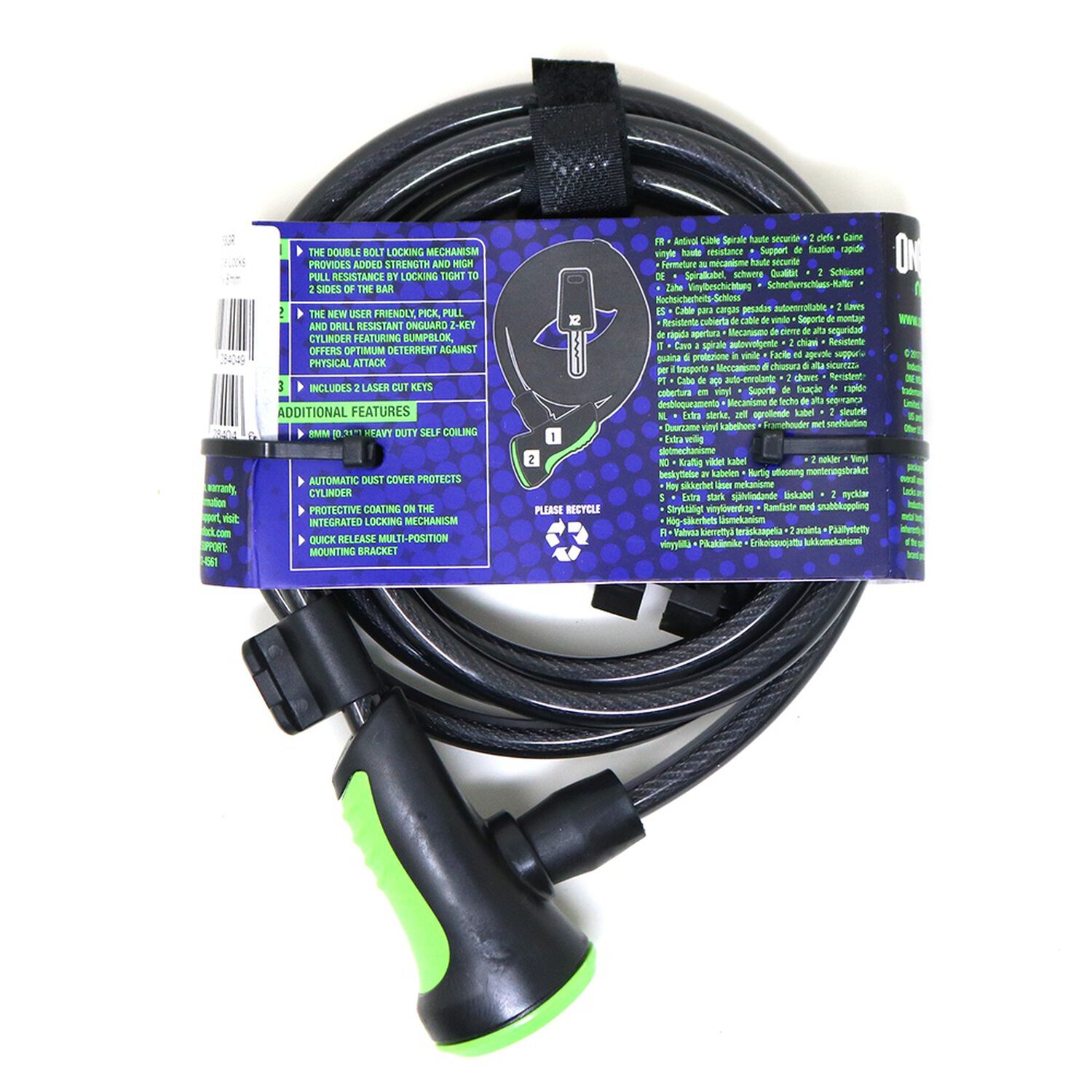 Candado Onguard Llave Espiral Ns Coil 180cmx8mm image number 5.0