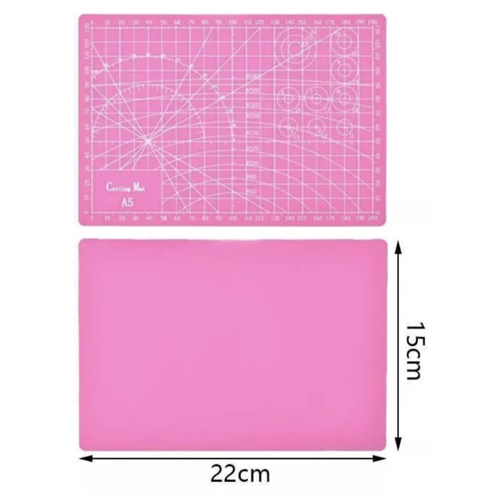 Base Tabla Cubierta Para Corte Salvacorte Mat A5 15x22 Cm. Rosado image number 1.0