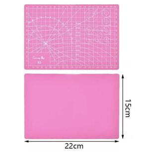 Base Tabla Cubierta Para Corte Salvacorte Mat A5 15x22 Cm. Rosado