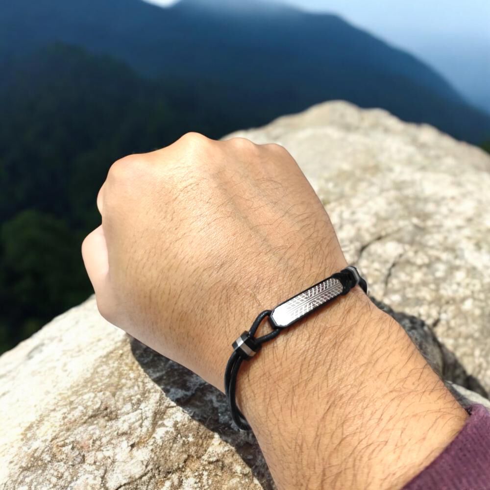 Pulsera De Hombre Cat J001b10121 Plateado-negro image number 3.0