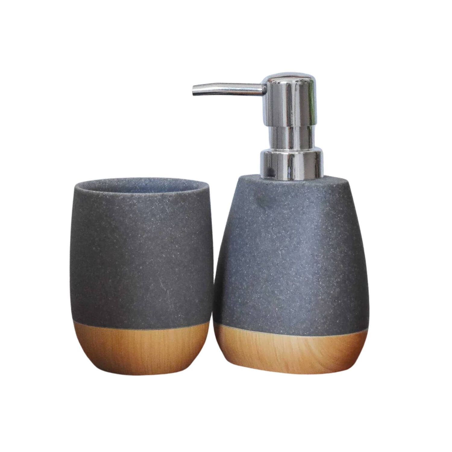 Set 2 Accesorios De Ba&ntilde;o Dispensador De Jab&oacute;n Y Vaso Craft image number 0.0