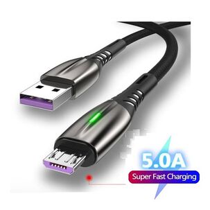 Cable Carga R&aacute;pida Celular 5.1 A Usb A Micro Usb Luz Led Acordonado