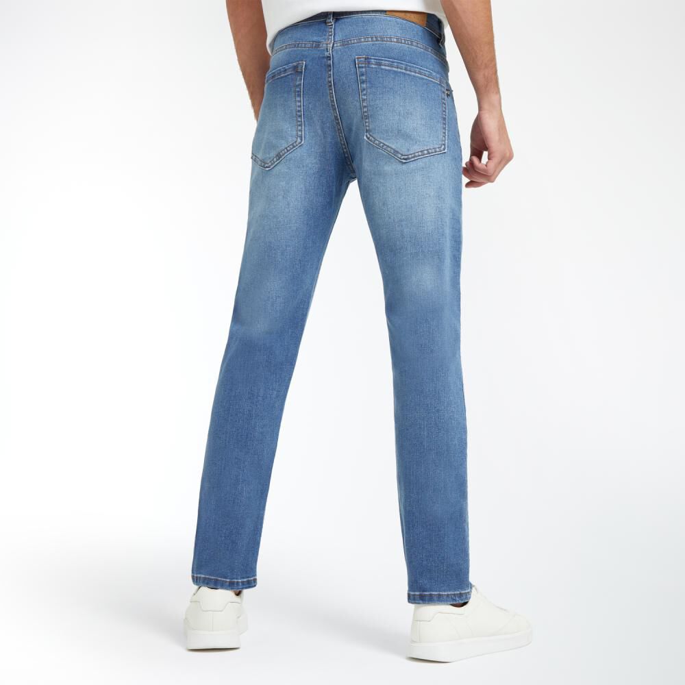 Jeans Lavado Tiro Medio Regular Hombre Az Black image number 3.0