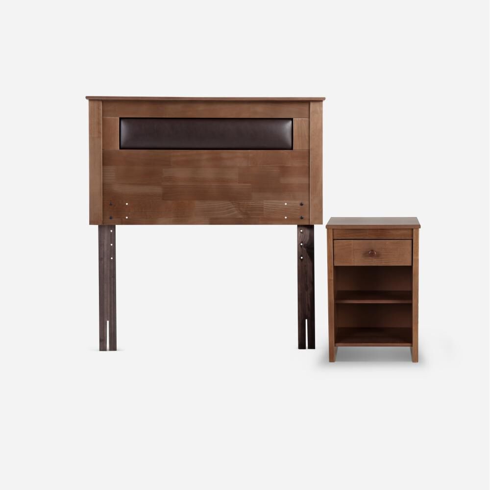 Cama Europea Rosen Indie / 1 Plaza / Base Normal + Set De Maderas Ferrara image number 2.0